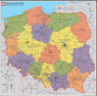Mapa administracyjna Polski 2010